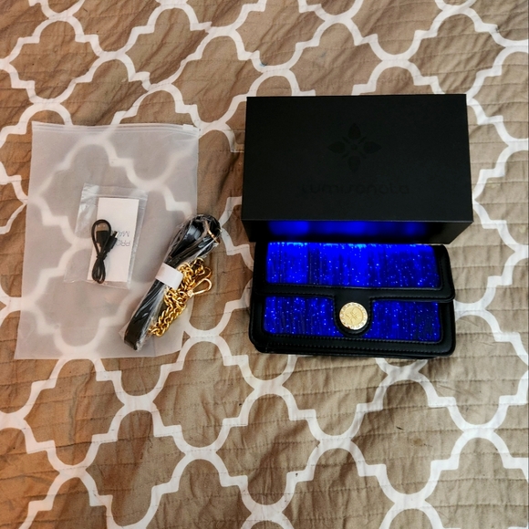 Lumisonata Fiber Optic Led  7 Color 4 Blink Mode Crossbody Purse - Picture 3 of 7